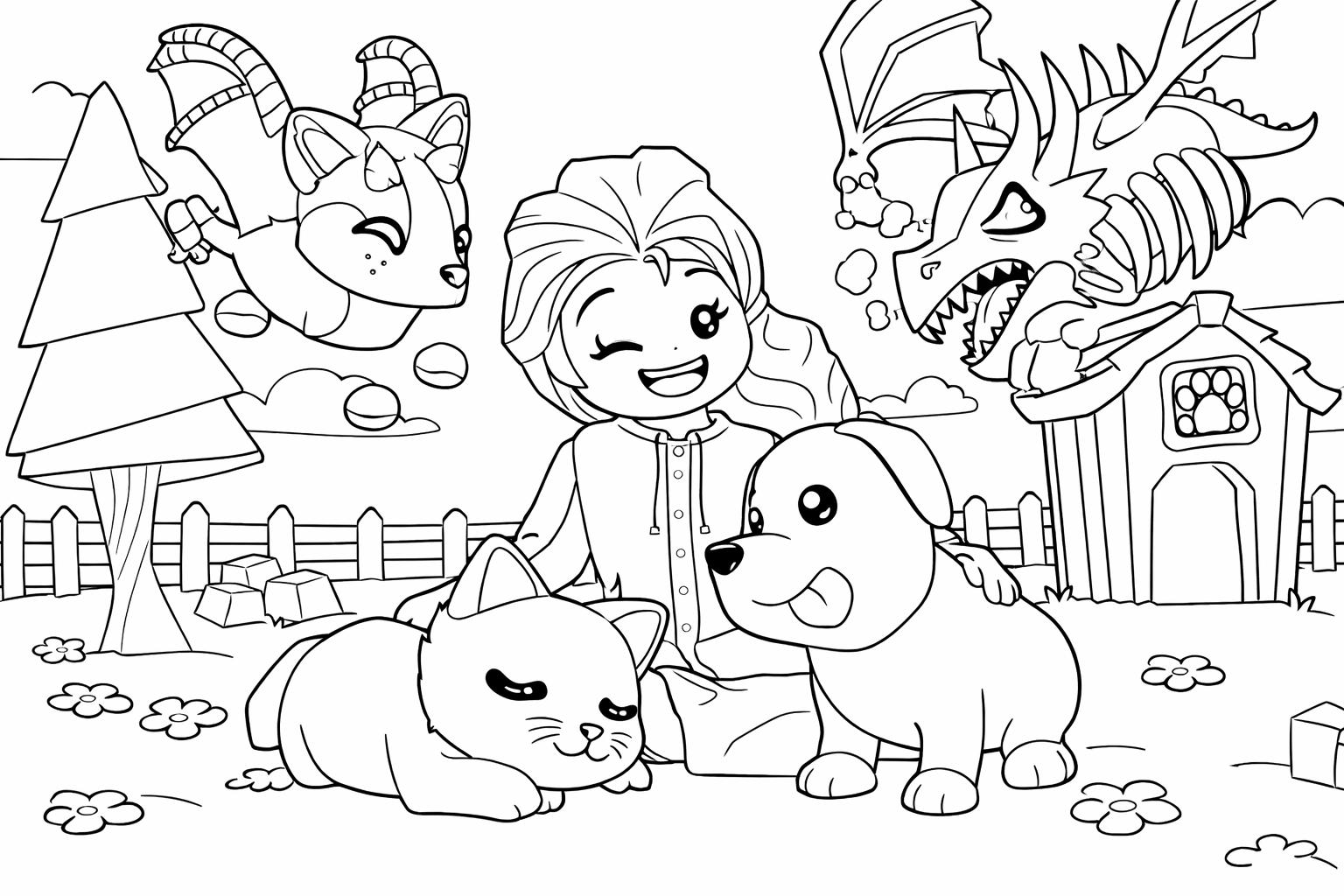 Adopt Me! Roblox coloring page line art