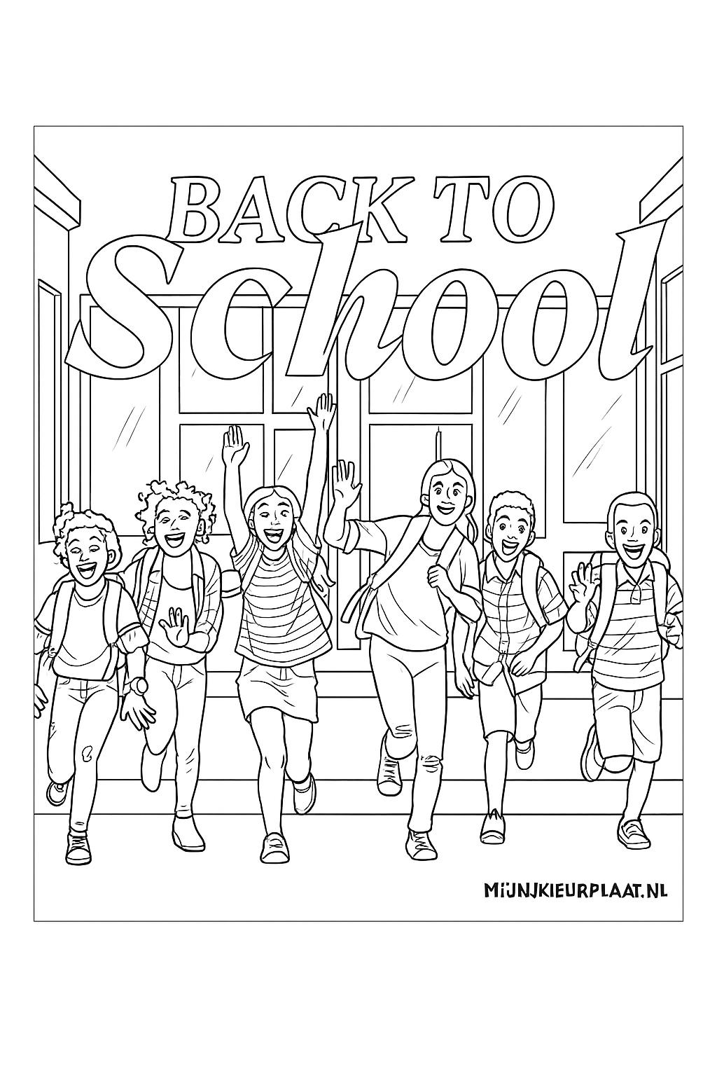 Back To School Variant 1 coloring page for children