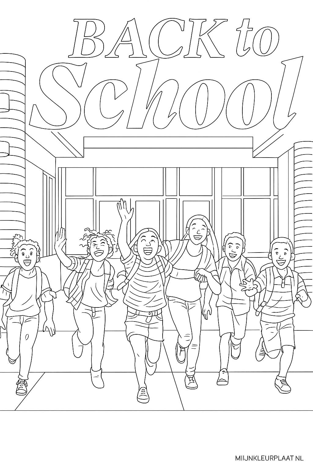 Back To School Variant 3 coloring page for children