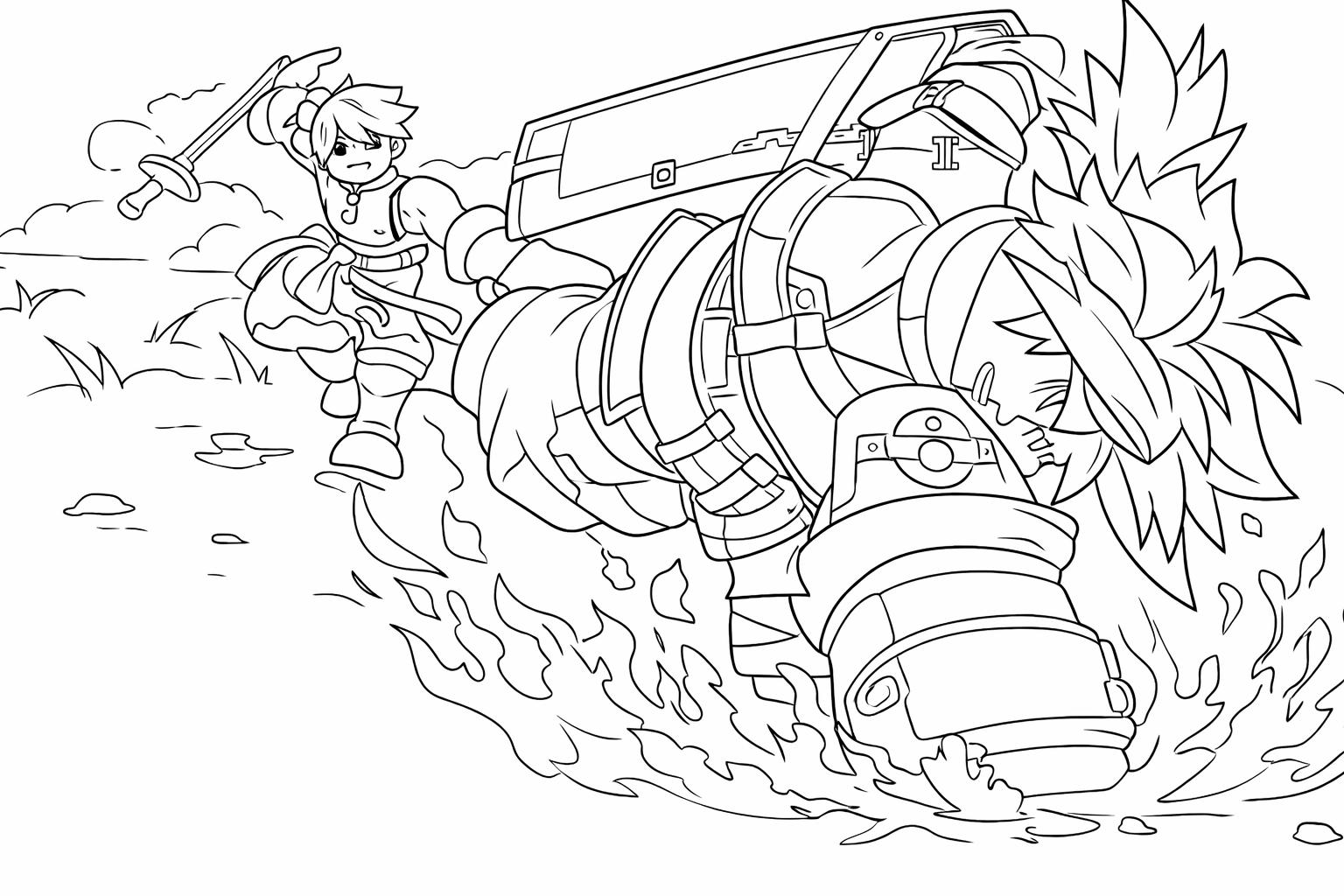 Anime Vanguards Roblox coloring page line art
