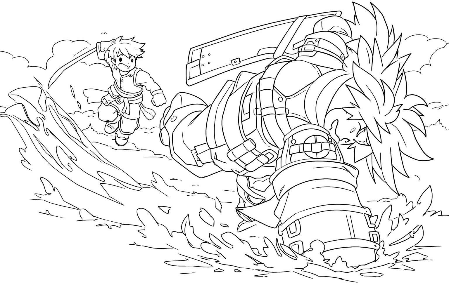 Anime Vanguards Roblox coloring page line art