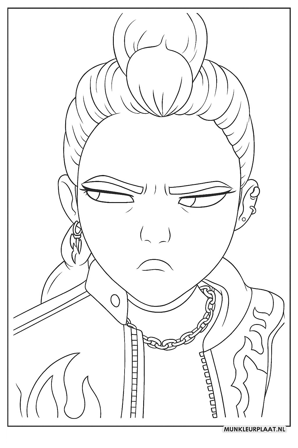 Demon Hunters Variant 1 coloring page for children