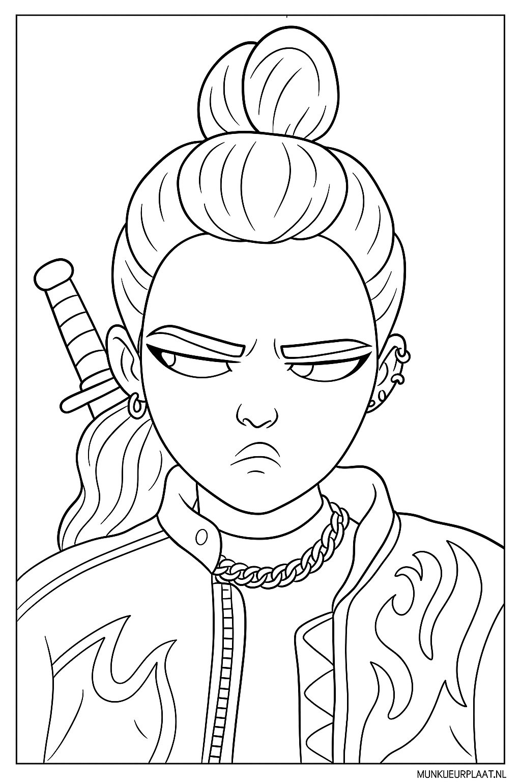 Demon Hunters Variant 3 coloring page for children