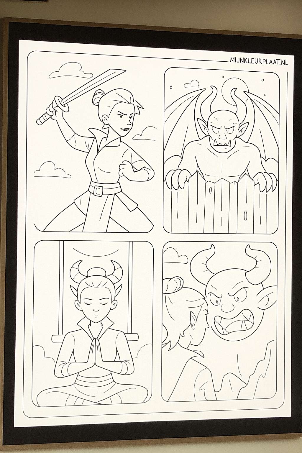 Demon Hunters Variant 2 coloring page for children