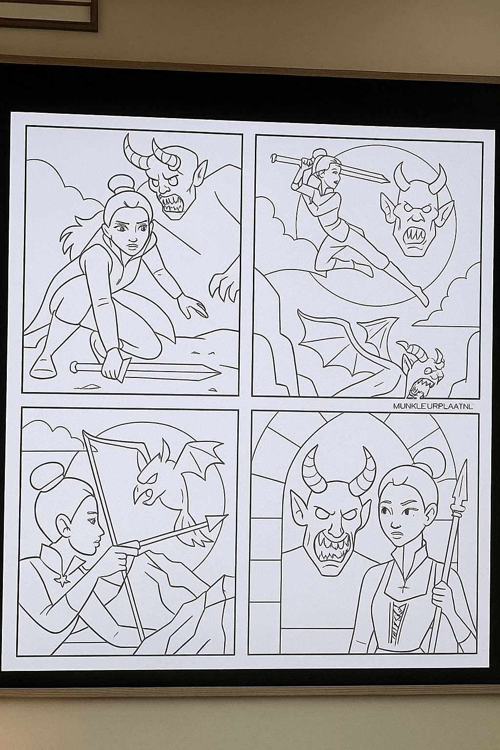 Demon Hunters Variant 4 coloring page for children