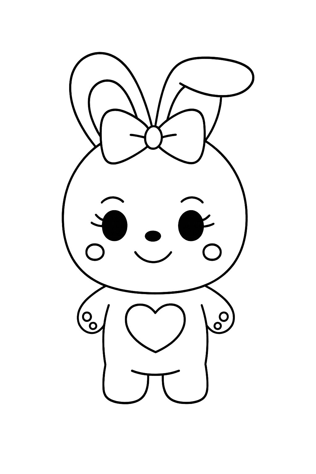 Kleurplaat van blackpink knuffel jennie, variant 1