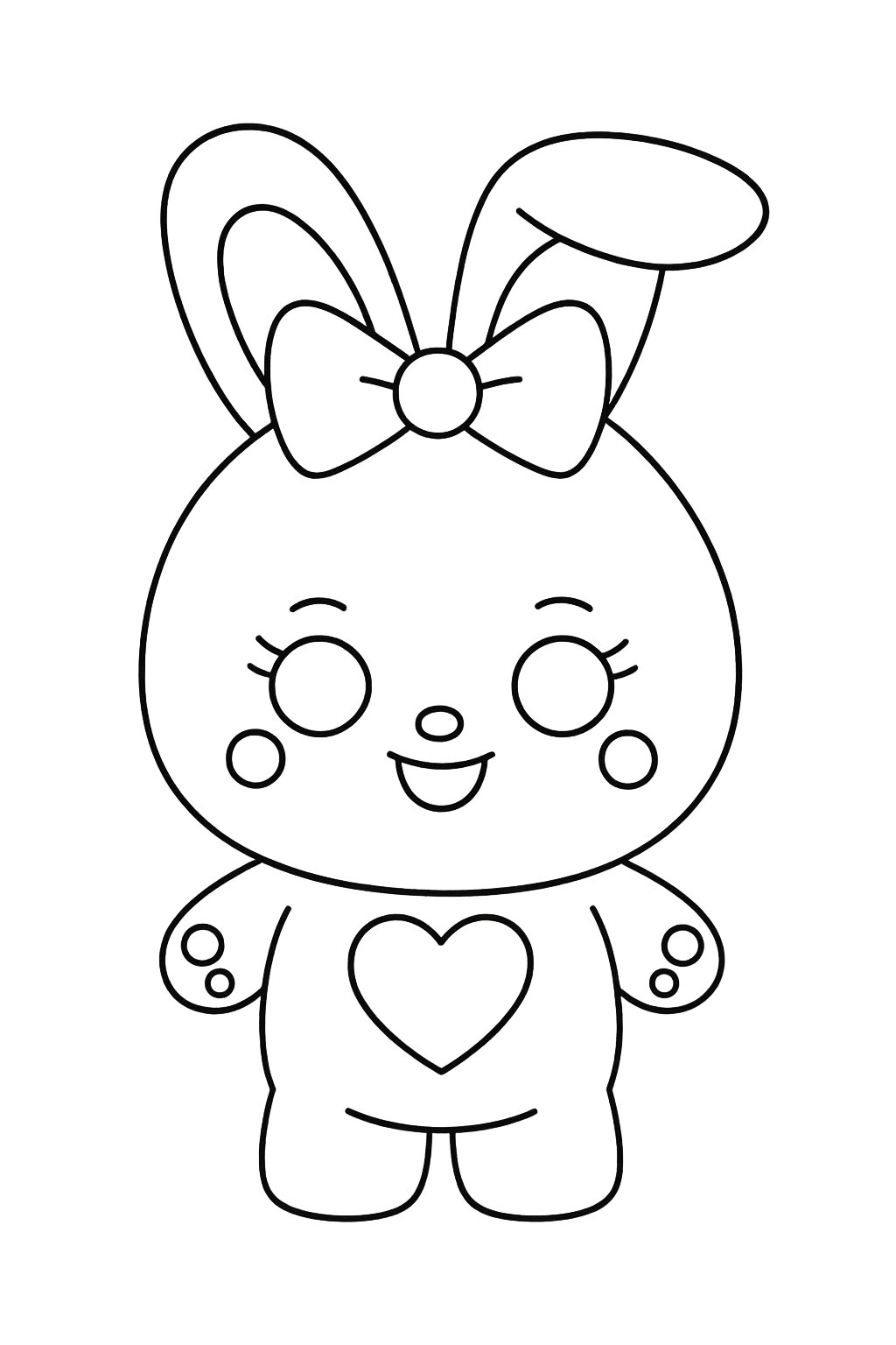 Kleurplaat van blackpink knuffel jennie, variant 3