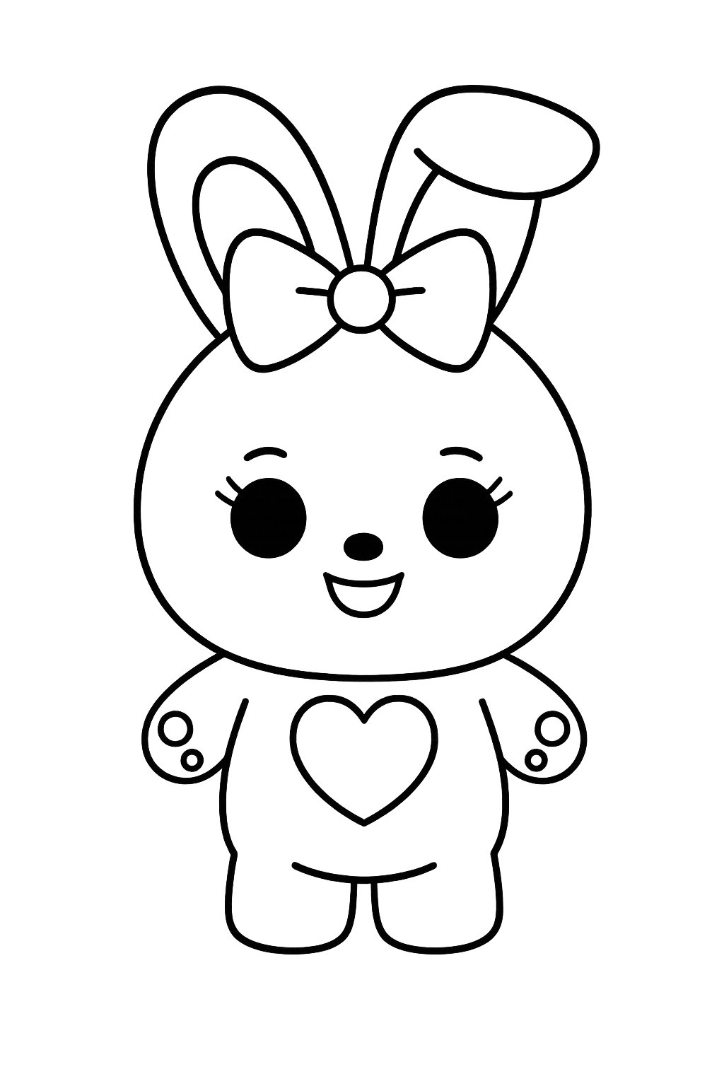 Kleurplaat van blackpink knuffel jennie, variant 4