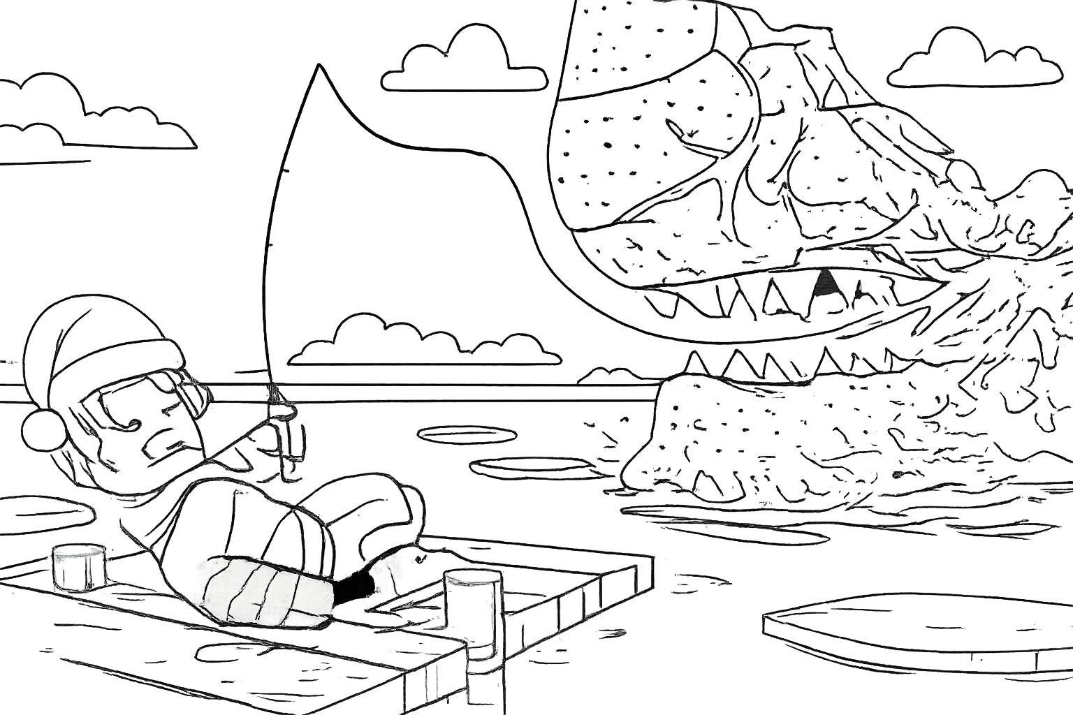 Coloriage Fish It! Roblox dessin au trait