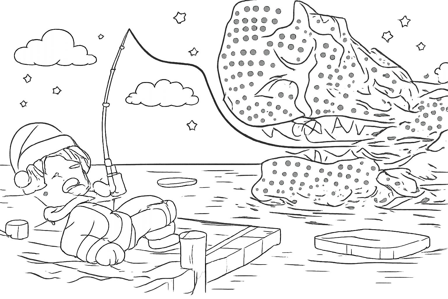 Coloriage Fish It! Roblox dessin au trait