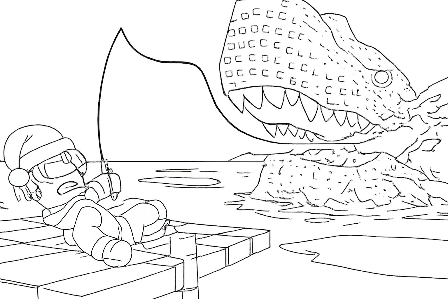 Coloriage Fish It! Roblox dessin au trait