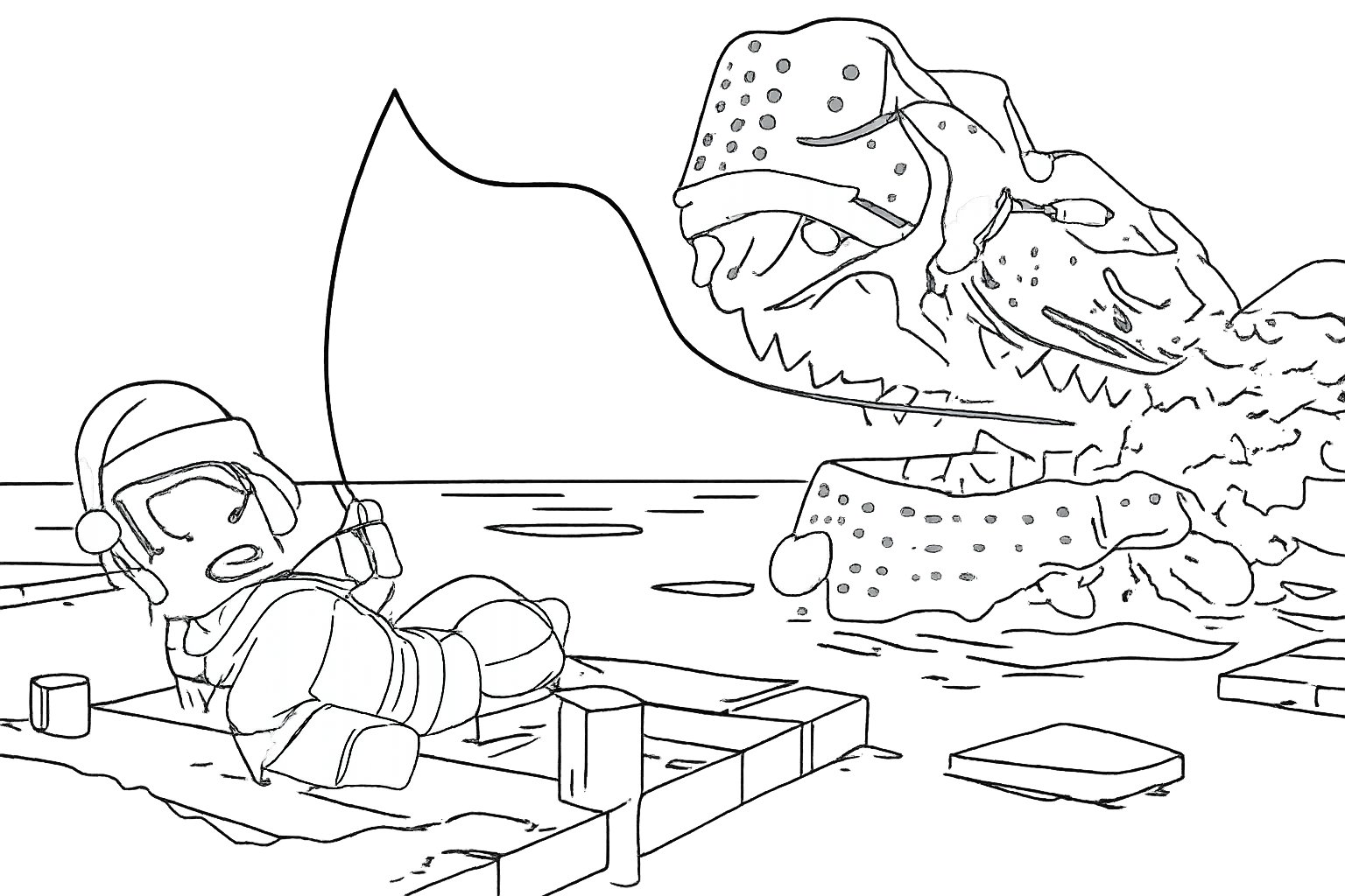 Coloriage Fish It! Roblox dessin au trait