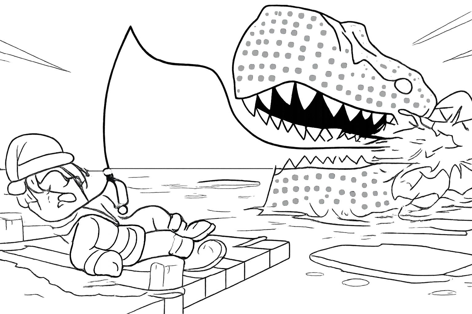 Coloriage Fish It! Roblox dessin au trait