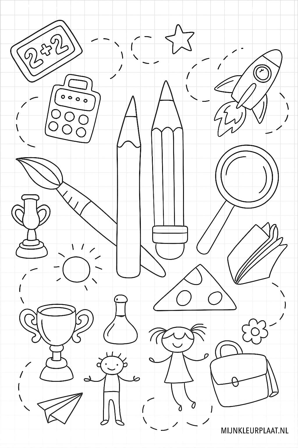 Back To School Variant 2 coloring page for children