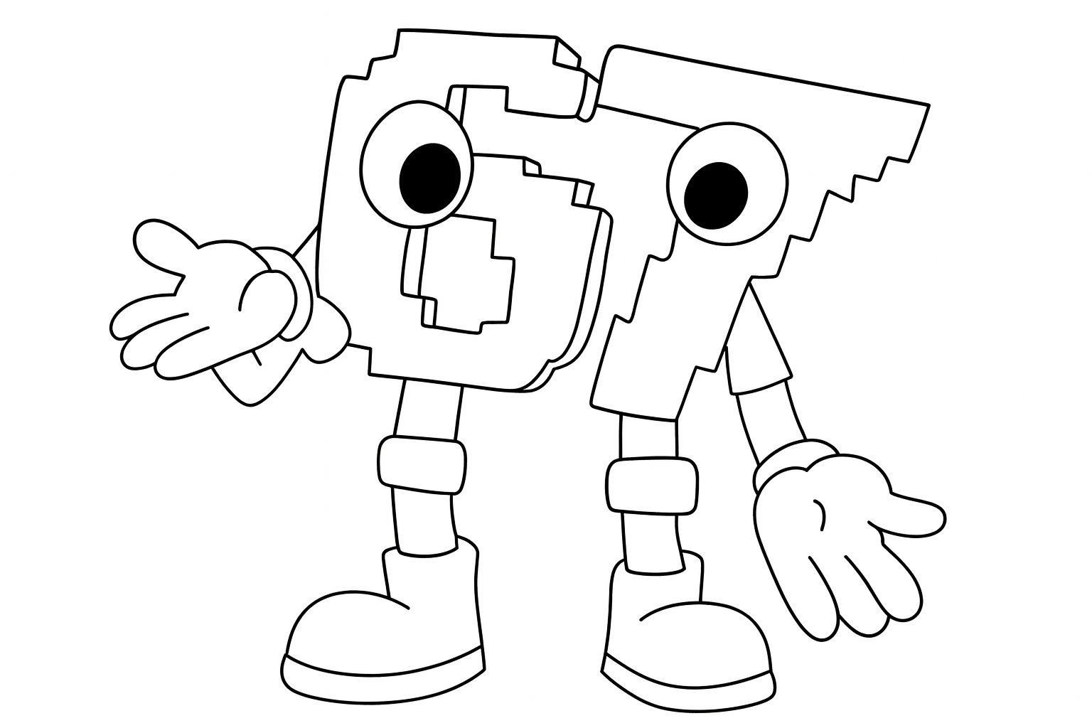 Kleurplaat van 6 7 kleurplaat, variant 2