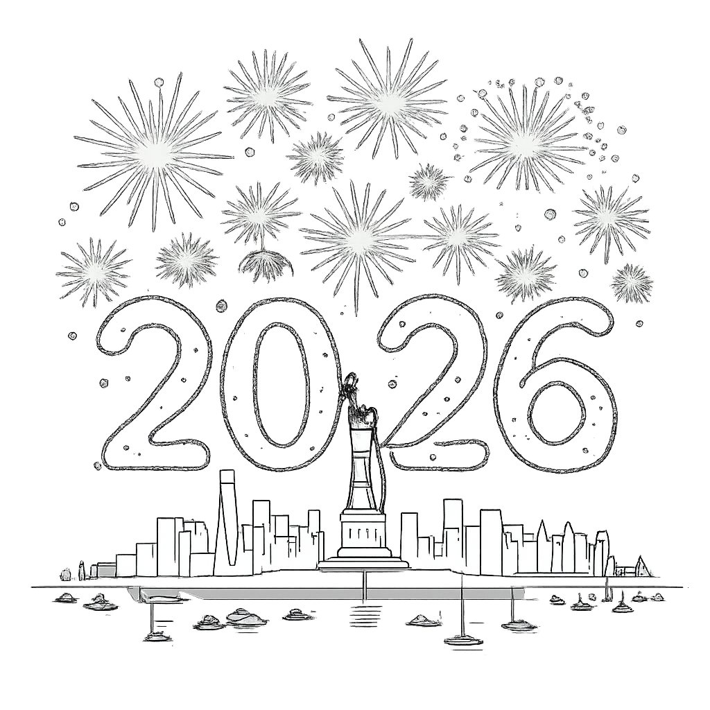 vuurwerk Malvorlage Linienzeichnung