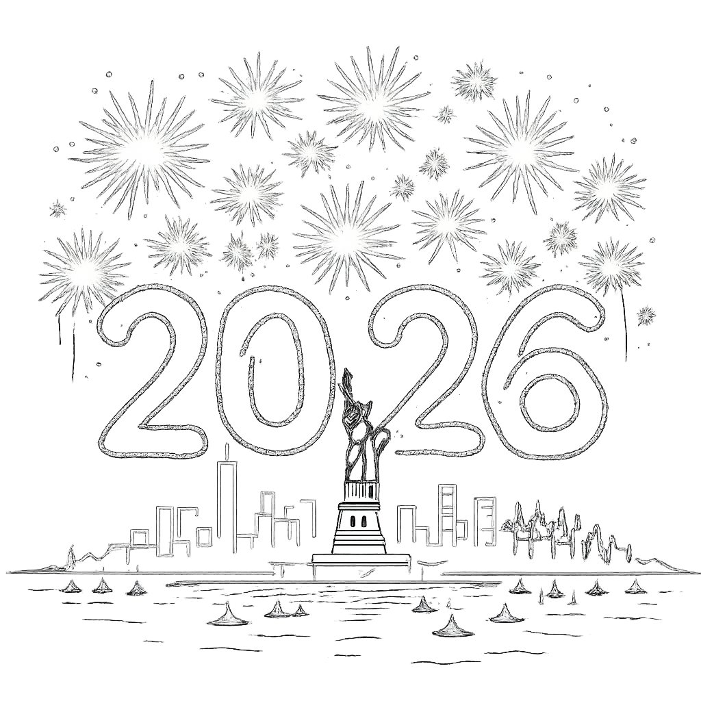 vuurwerk Malvorlage Linienzeichnung