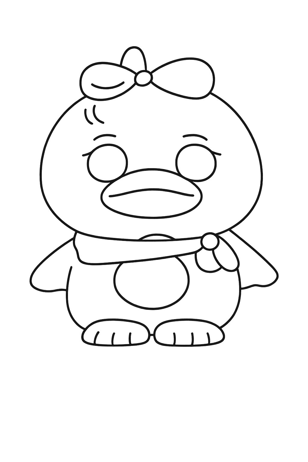 Kleurplaat van blackpink plush lisa, variant 2