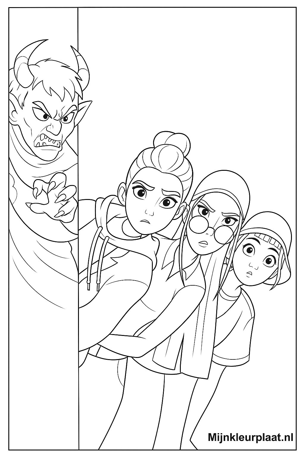Demon Hunters Variant 3 coloring page for children