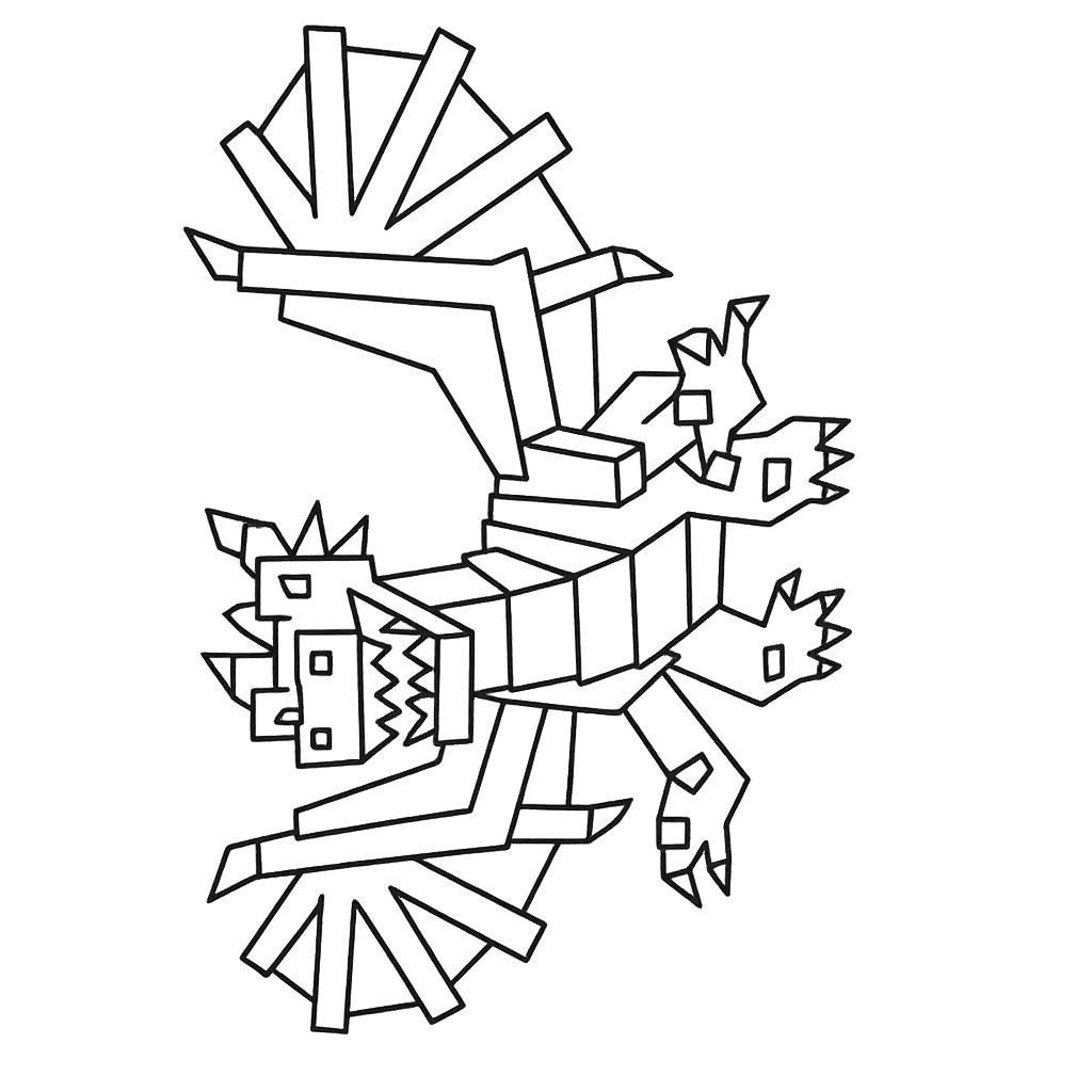 Kleurplaat van dragon cannelloni, variant 1
