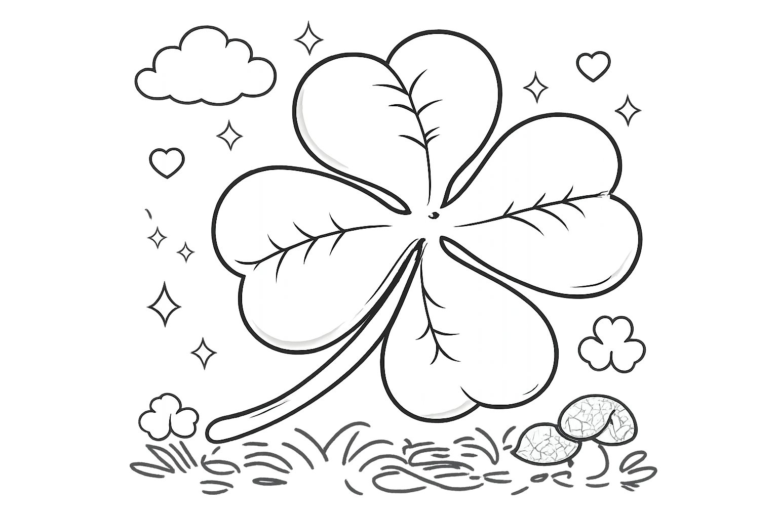 Coloriage st patrick's day dessin au trait