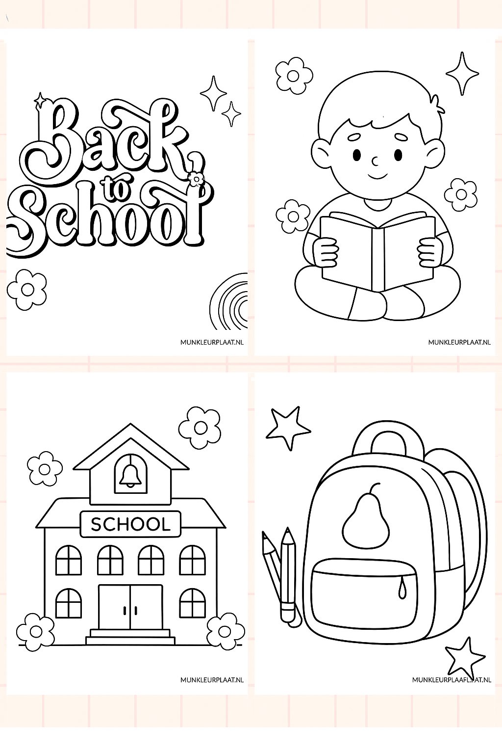 Back To School Variant 1 coloring page for children