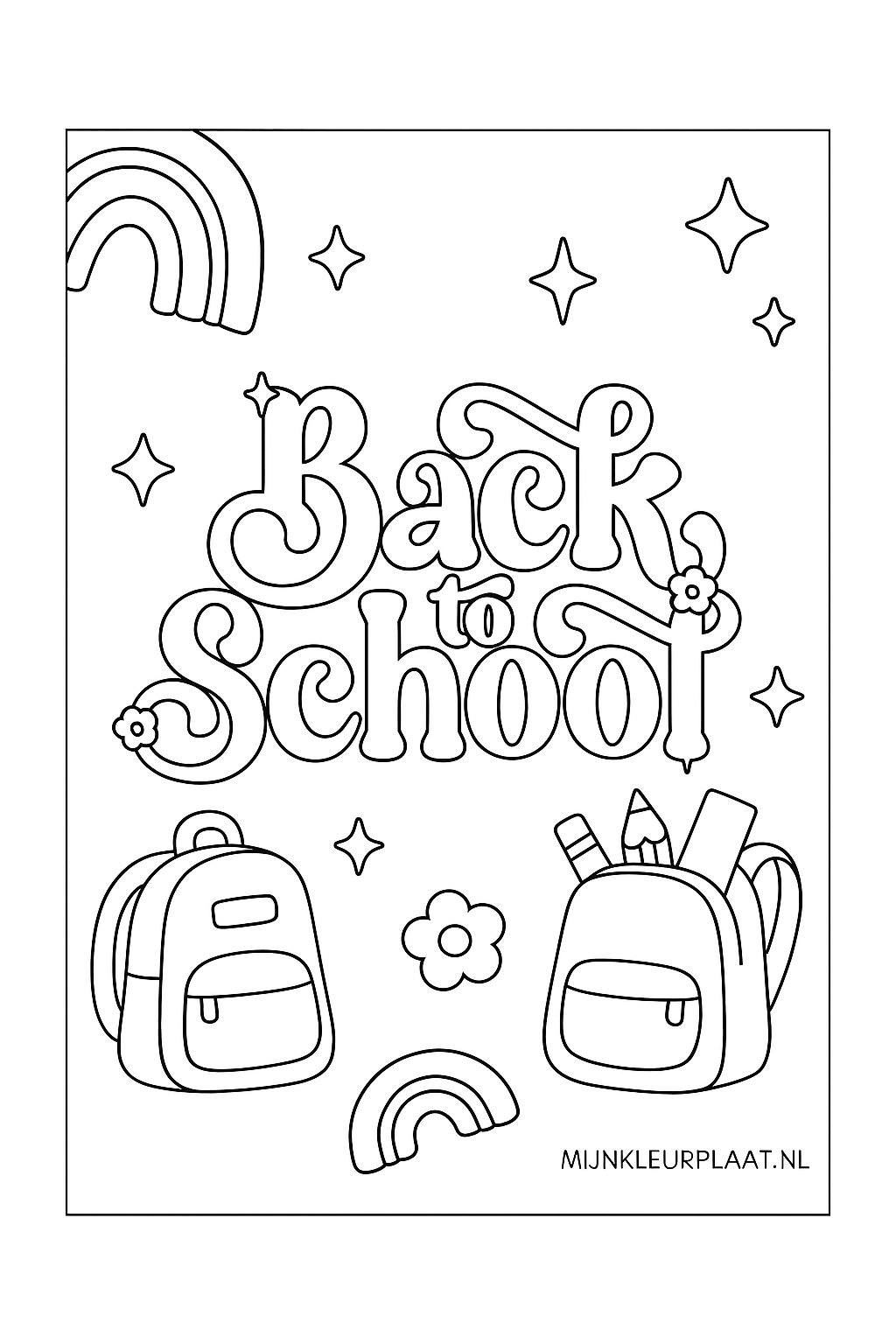 Back To School Variant 2 coloring page for children