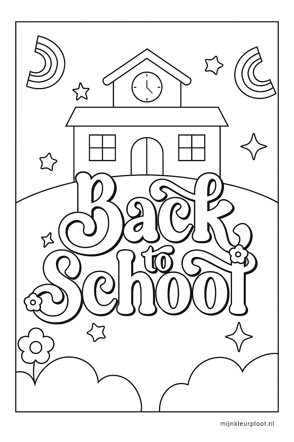 Back To School Variant 4 coloring page for children