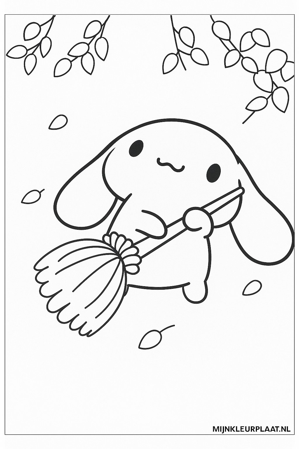 Plantilla de Coloreado Gratis Cinnamoroll - Variante 2 Plantilla de Coloreado para Niños