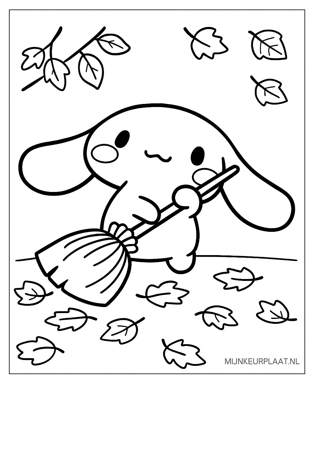 Plantilla de Coloreado Gratis Cinnamoroll - Variante 3 Plantilla de Coloreado para Niños