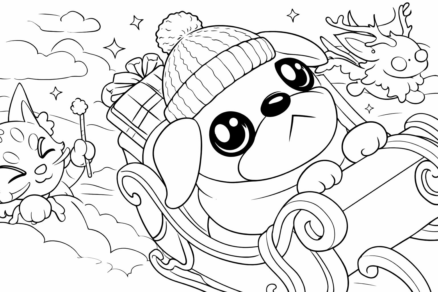 Adopt Me! Roblox kleurplaat - zwart-wit lijntekening