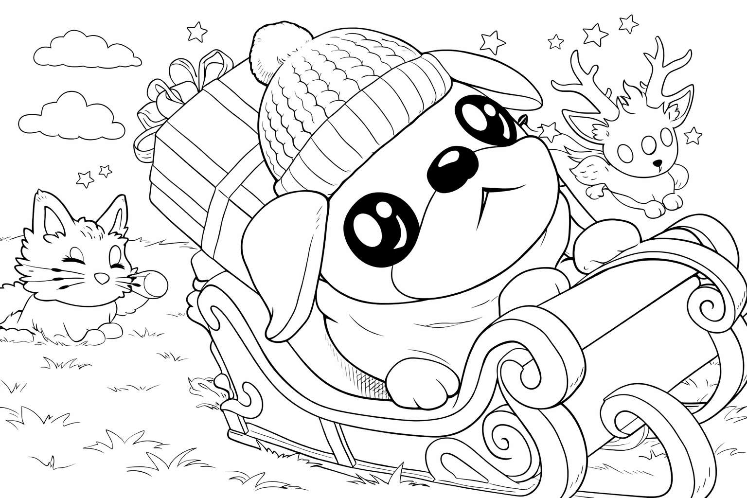 Adopt Me! Roblox kleurplaat - zwart-wit lijntekening