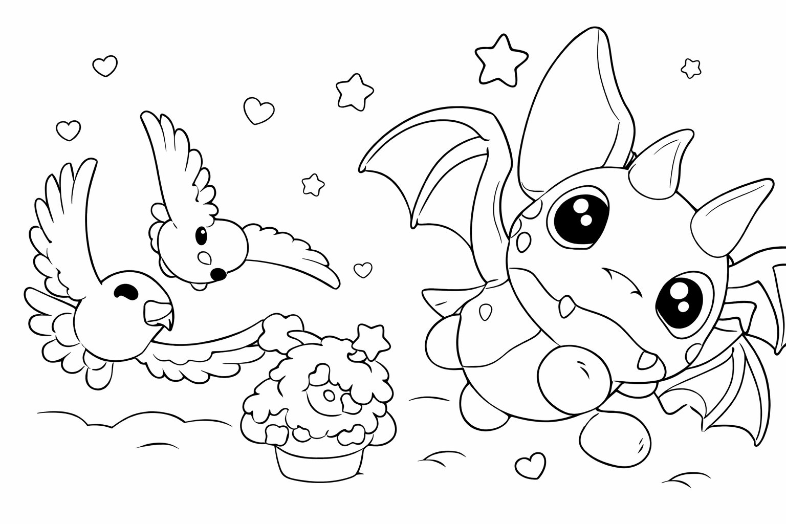 Adopt Me! Roblox kleurplaat - zwart-wit lijntekening