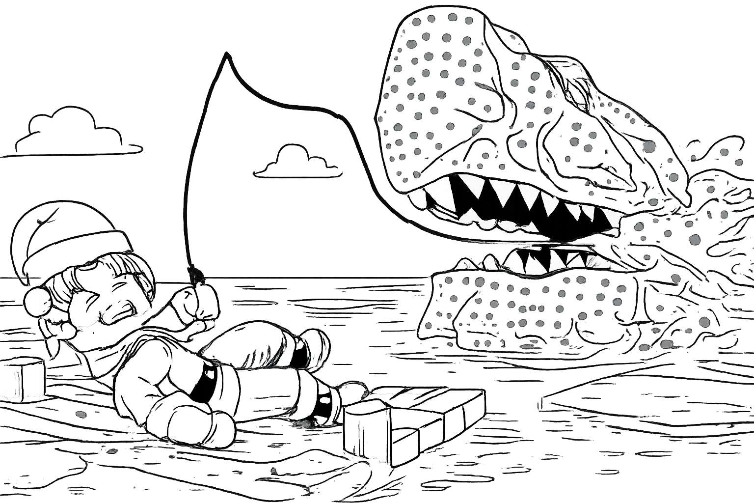 Coloriage Fish It! Roblox dessin au trait