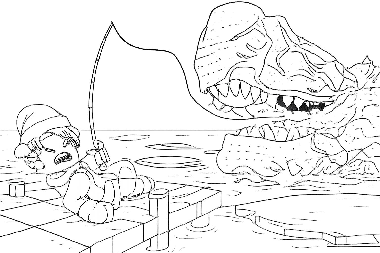 Coloriage Fish It! Roblox dessin au trait