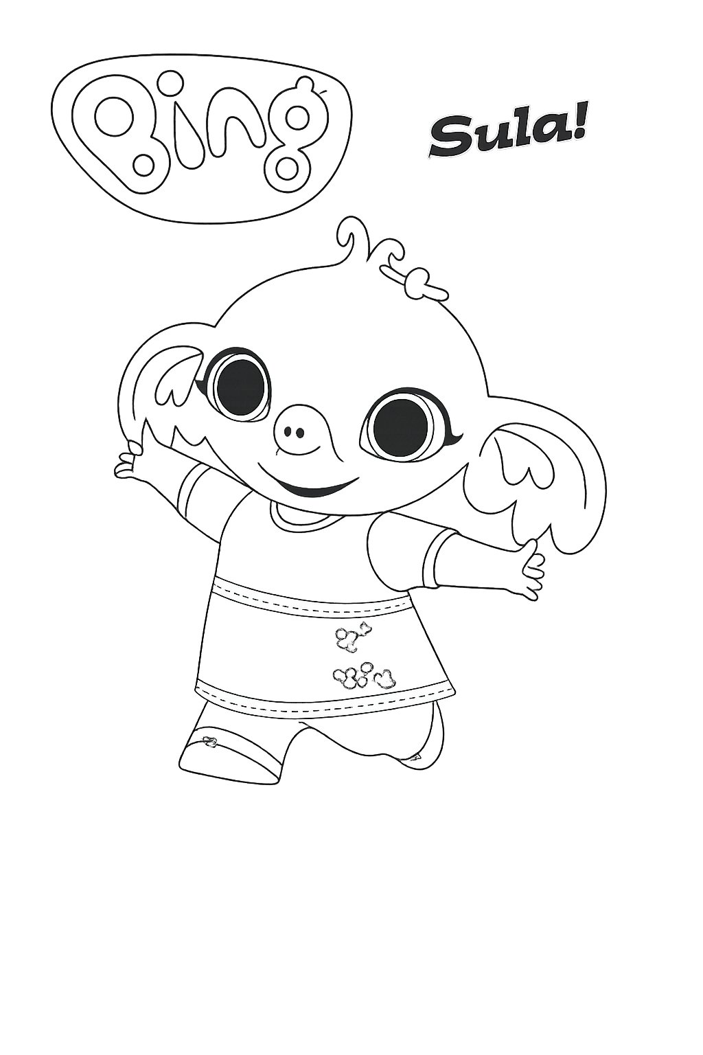 Kleurplaat van sula, variant 1