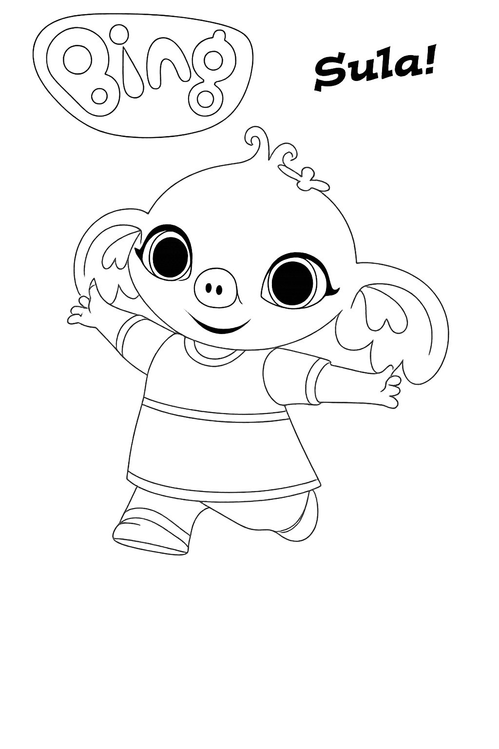 Kleurplaat van sula, variant 2