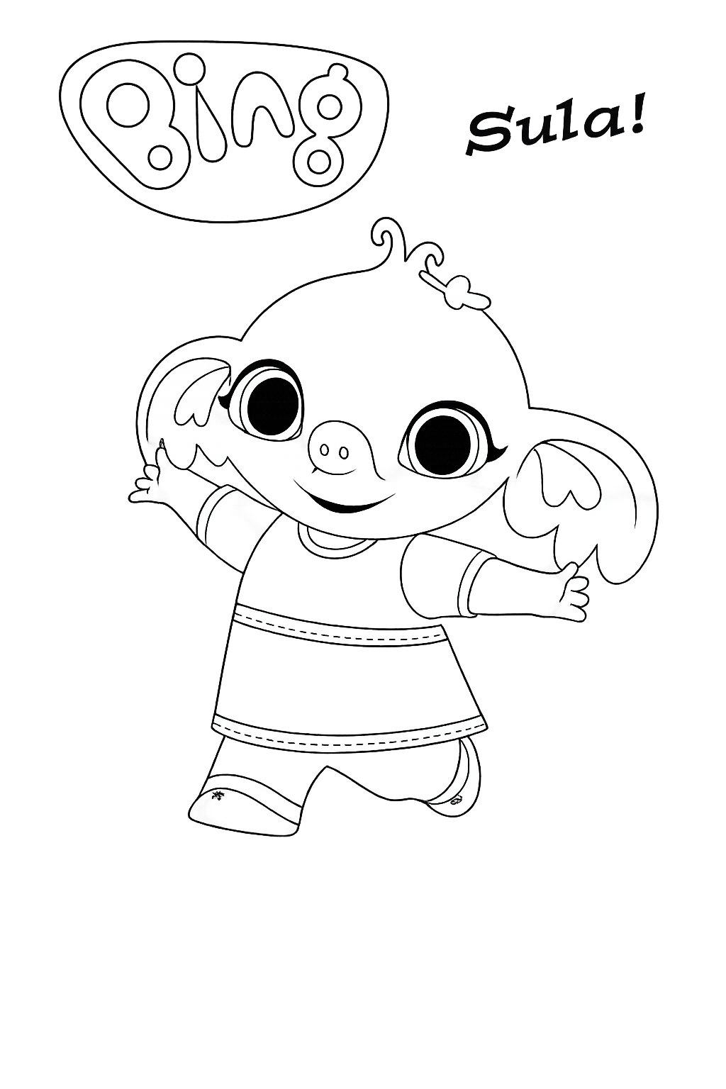 Kleurplaat van sula, variant 3