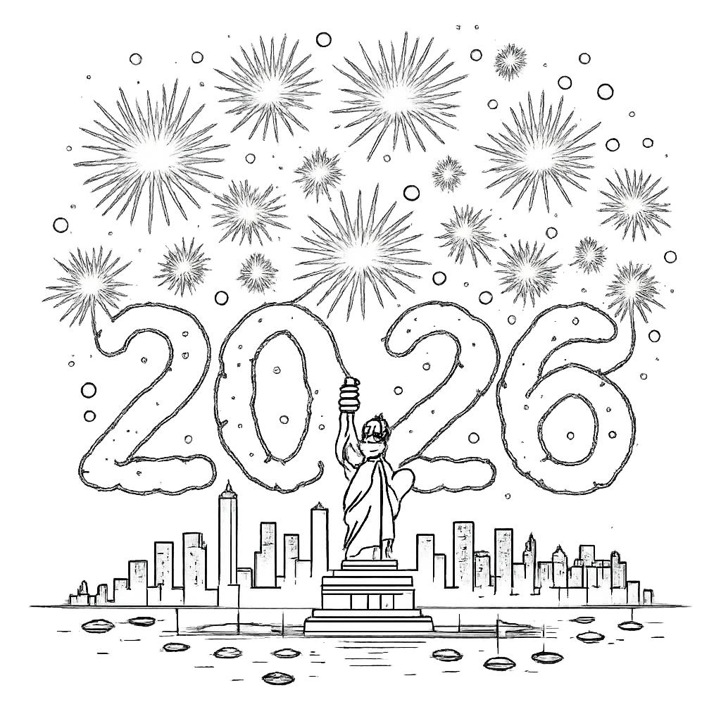 vuurwerk Malvorlage Linienzeichnung