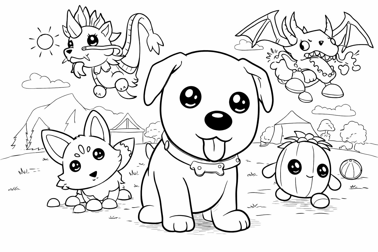 Adopt Me! Roblox coloring page line art