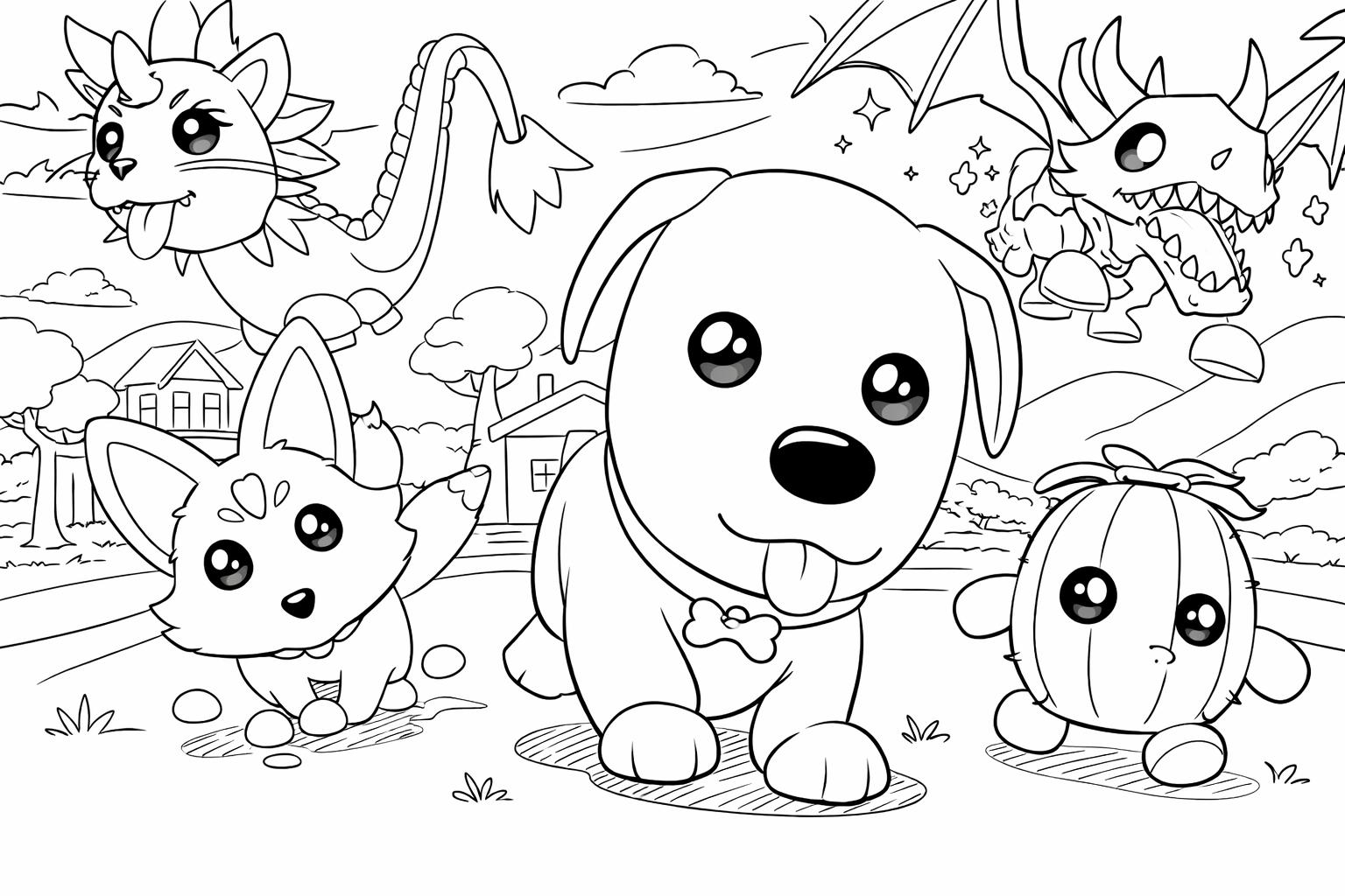Adopt Me! Roblox coloring page line art