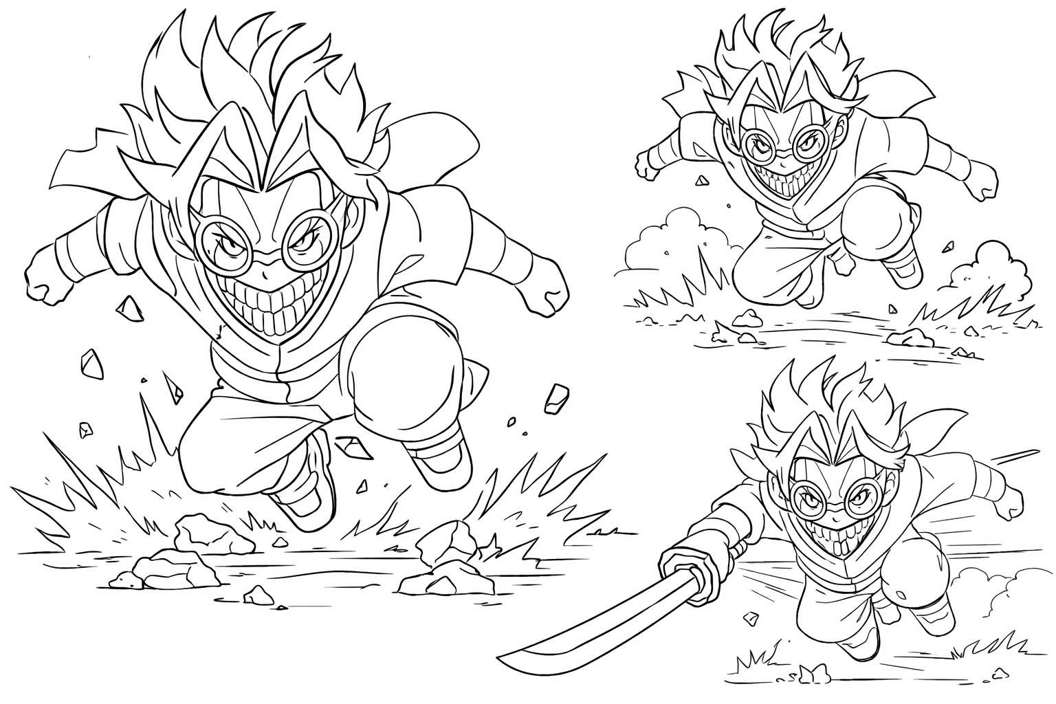 Anime Vanguards coloring page line art