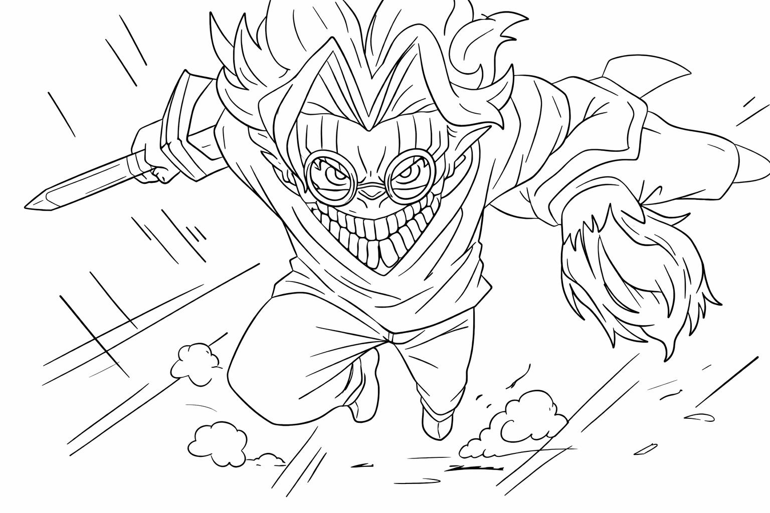 Anime Vanguards coloring page line art