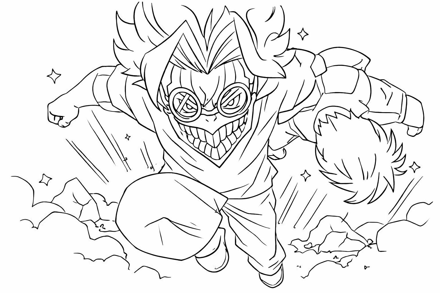 Anime Vanguards coloring page line art