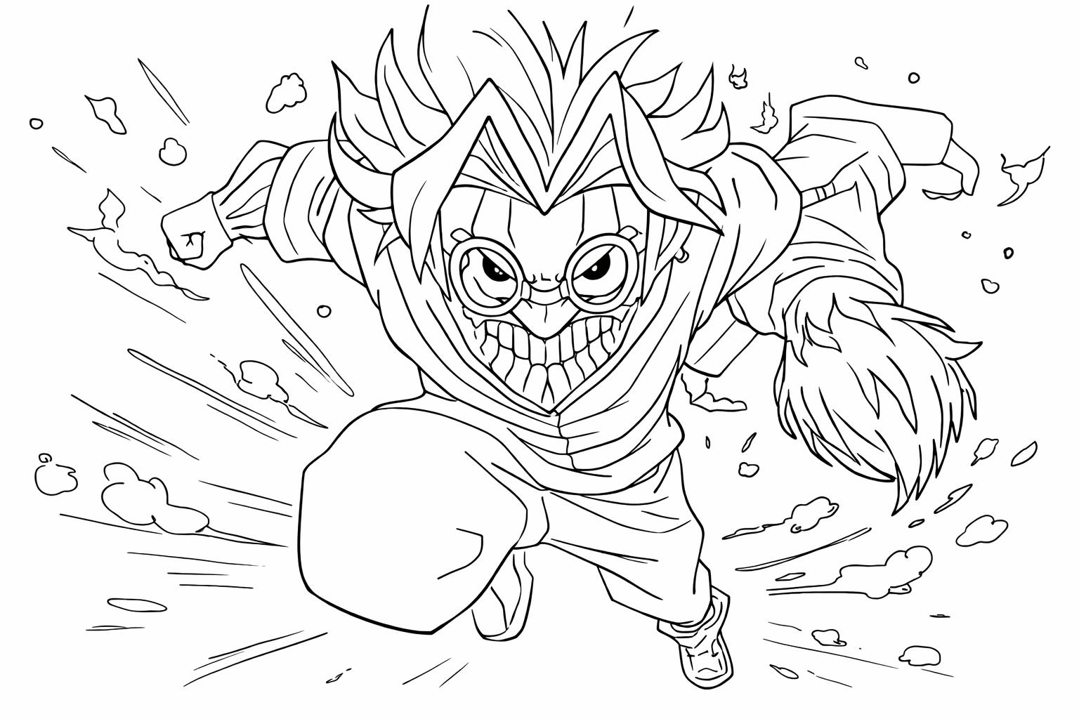 Anime Vanguards coloring page line art