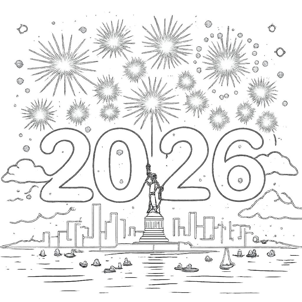 vuurwerk Malvorlage Linienzeichnung