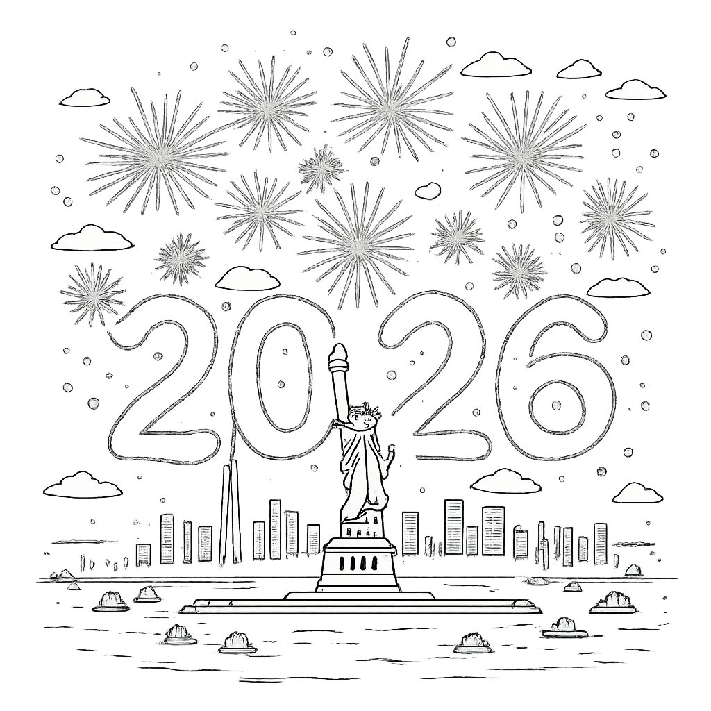 vuurwerk Malvorlage Linienzeichnung