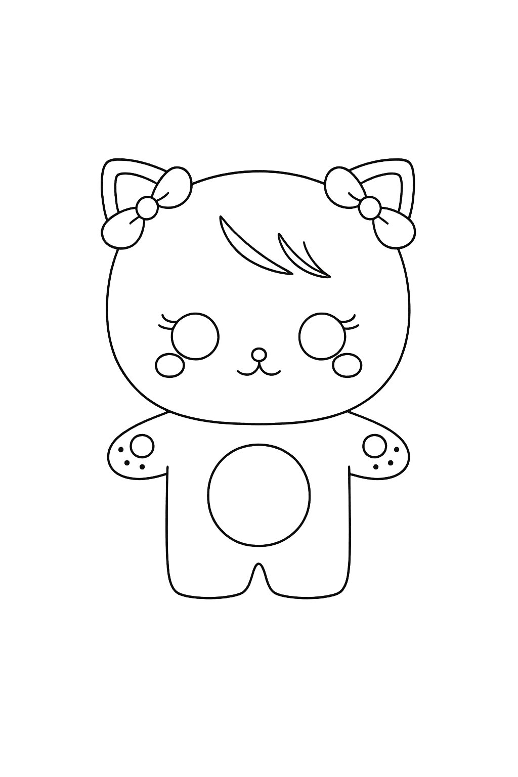 Kleurplaat van blackpink plush rose, variant 4