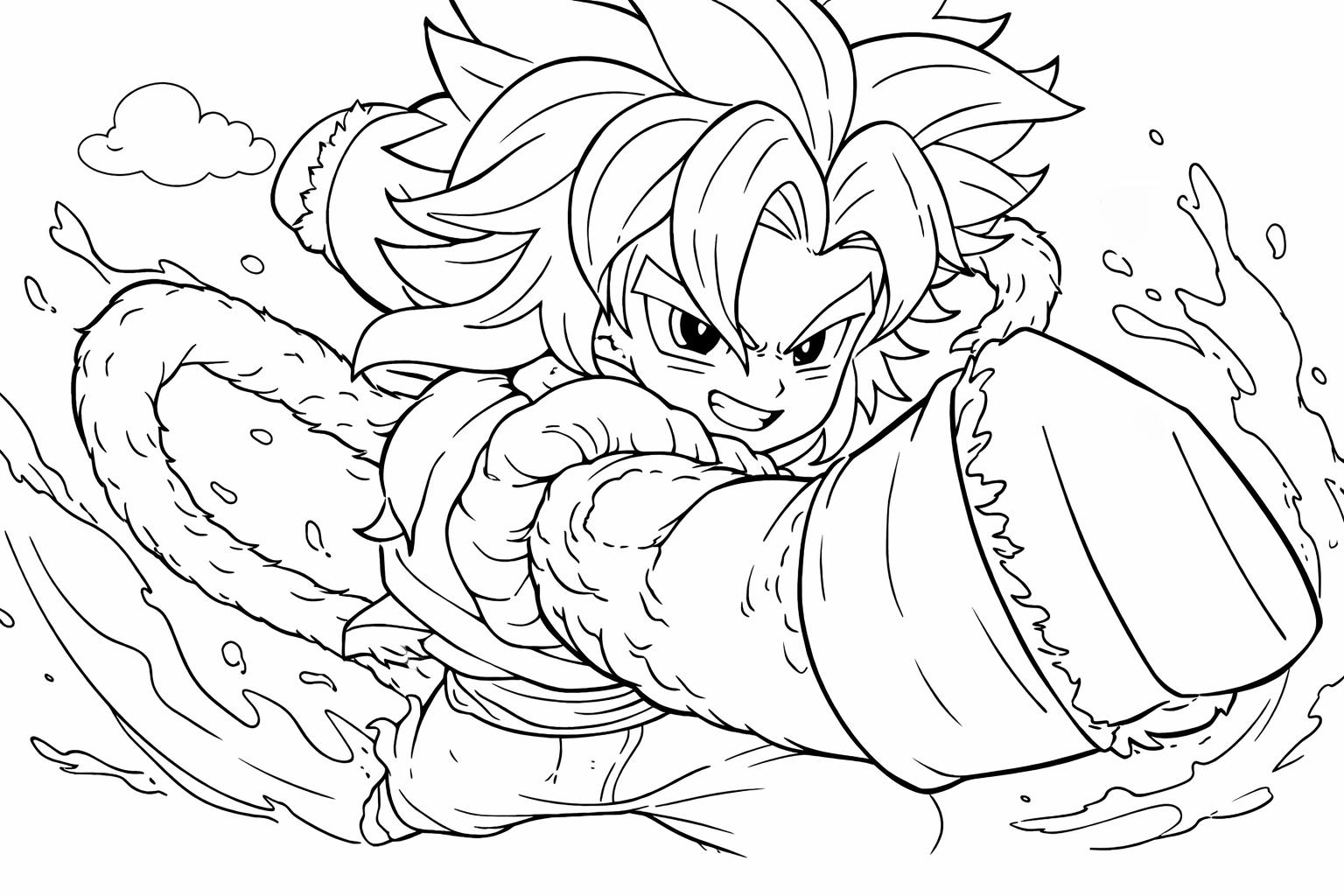 Anime Vanguards Roblox coloring page line art