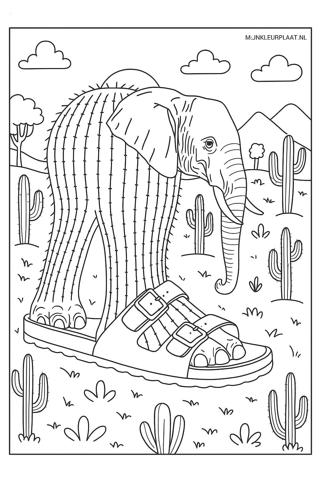 Plantilla de Coloreado Gratis Lirilì Larilà - Variante 3 Plantilla para Niños